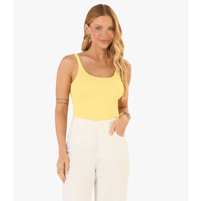Blusa De Alca Básica Feminina Rovitex Amarelo P / Amarelo
