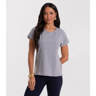 Blusa Feminina Canelada Rovitex Cinza M / Cinza