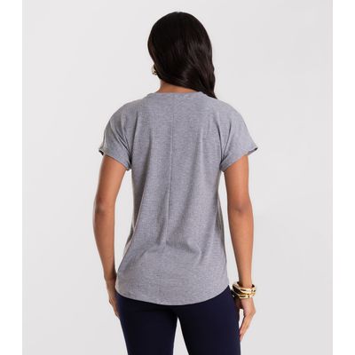 Blusa Feminina Canelada Rovitex Cinza M / Cinza