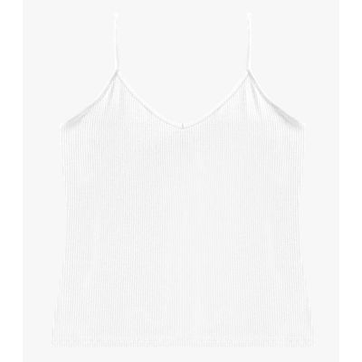 Blusa De Alça Feminina Canelada Rovitex Branco P / Branco