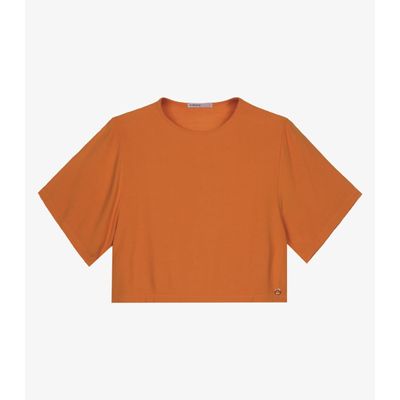 Blusa Feminina Box Manga Ampla Viscose Endless Laranja GG / Laranja