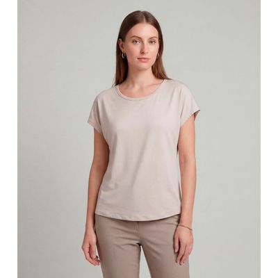 Blusa Feminina em Malha Infinita Cor Marrom M / Marrom