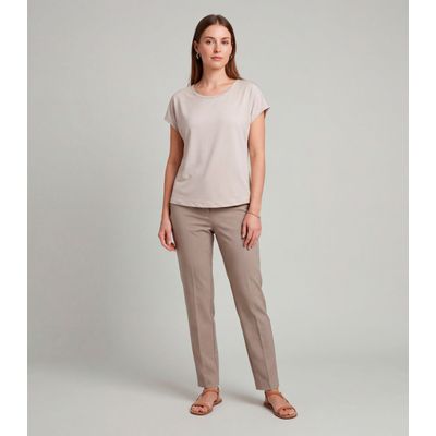 Blusa Feminina em Malha Infinita Cor Marrom P / Marrom