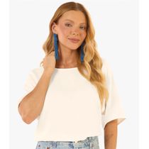 Blusa Feminina Box Em Tecido Viscose Rovitex Bege