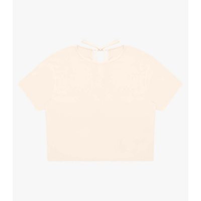 Blusa Feminina Box Em Tecido Viscose Rovitex Bege G / Bege