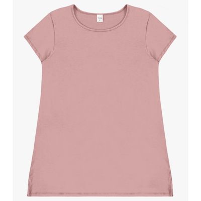 Blusa Básica Alongada Feminina Rovitex Rosa M / Rosa