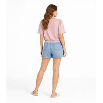 Blusa Feminina Com Franzido Na Manga Infinita Cor Rosa