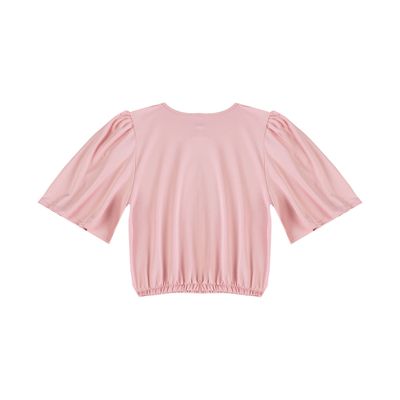 Blusa Feminina Com Franzido Na Manga Infinita Cor Rosa P / Rosa