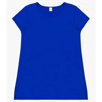 Blusa Básica Alongada Feminina Rovitex Azul G / Azul