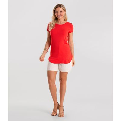 Blusa Feminina Andorra Flamê Básica Rovitex Vermelho G / Vermelho