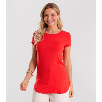 Blusa Feminina Andorra Flamê Básica Rovitex Vermelho P / Vermelho