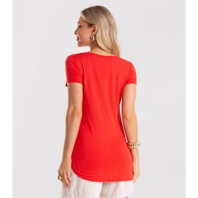 Blusa Feminina Andorra Flamê Básica Rovitex Vermelho P / Vermelho