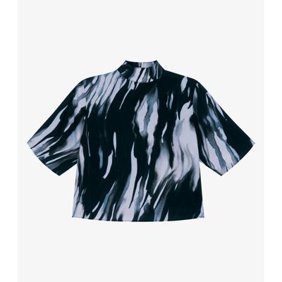 Blusa Endless Estampada Viscose Khyara Feminina Azul M / Azul