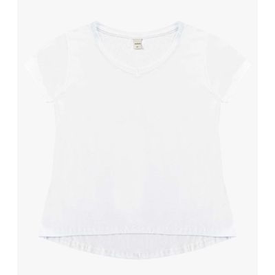 Blusa Básica Feminina Viscotorcion Rovitex Branco P / Branco