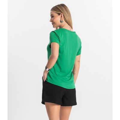 Blusa Básica Feminina Viscotorcion Rovitex Verde M / Verde