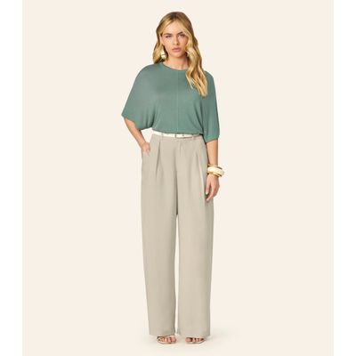 Blusa Feminina Ampla Viscotricot E Ribana Endless Verde P / Verde