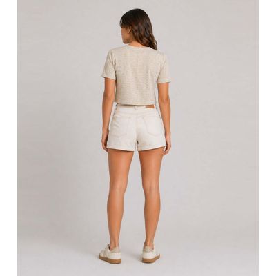 Blusa Feminina Em Tecido Sideral Infinita Cor Bege P / Bege
