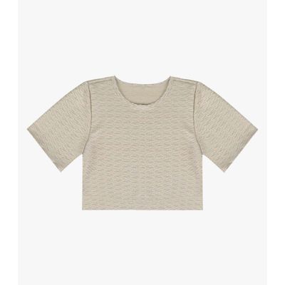 Blusa Feminina Em Tecido Sideral Infinita Cor Bege M / Bege