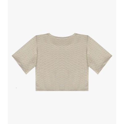 Blusa Feminina Em Tecido Sideral Infinita Cor Bege G / Bege