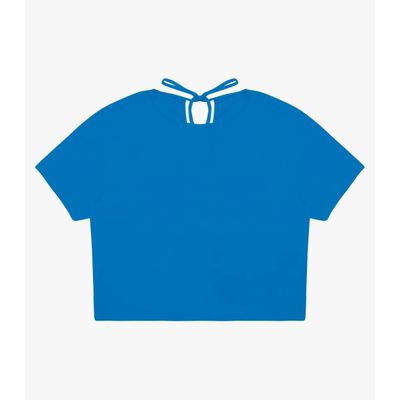 Blusa Feminina Box Em Tecido Viscose Rovitex Azul GG / Azul