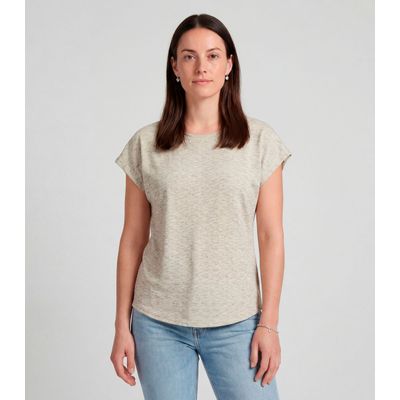 Blusa Feminina Básica Infinita Cor Bege GG / Bege
