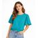 Blusa Feminina Com Franzido Na Manga Infinita Cor Azul GG / Azul