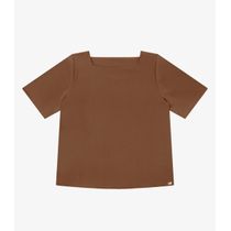 Blusa Feminina Decote Quadrado Em Tecido Rovitex Marrom