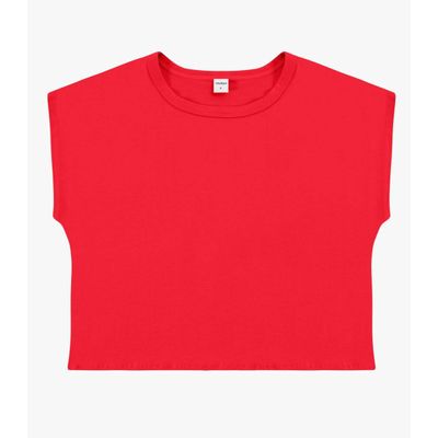 Blusa Básica Feminina Viscotorcion Rovitex Laranja P / Laranja