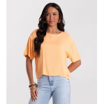 Blusa Feminina Box Em Tecido Viscose Rovitex Laranja