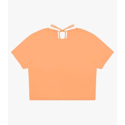 Blusa Feminina Box Em Tecido Viscose Rovitex Laranja P / Laranja