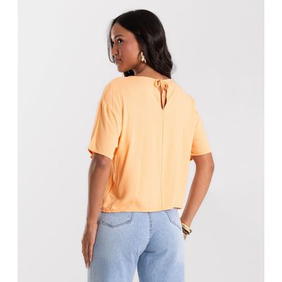 Blusa Feminina Box Em Tecido Viscose Rovitex Laranja GG / Laranja
