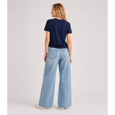 Blusa Feminina Com Estampa Localizada Infinita Cor Azul G / Azul