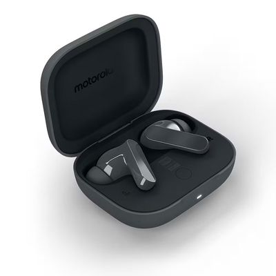 Fones de Ouvido Buds Bass Bluetooth Cancelamento de Ruído 43h Bateria Motorola Preto / Bivolt