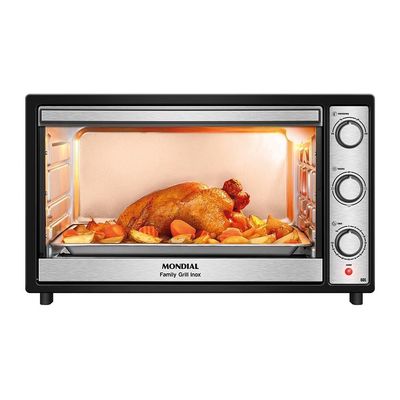 Forno Elétrico Family Grill FRN-60-BI Preto/Inox Mondial Preto / 110V