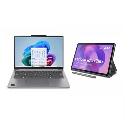 Notebook Lenovo 14 Ideapad Slim 5 83NJ0002BR Windows 11 Ryzen AI 5 + Tablet Idea Tab 11 Android 15 ZAFR0856BR Wi-Fi 128GB Luna Grey Cinza / Bivolt