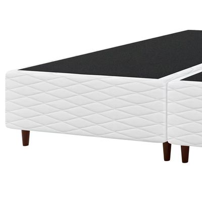 Base Box Queen Size New Itália 38x158x198cm Bipartida Matelassê Umaflex Branco