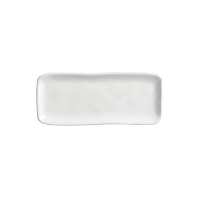 Jogo de 4 Travessas Retangulares 22x9,5cm Stoneware Orgânico New White Porto Brasil Branco