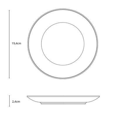Prato de Sobremesa 19cm Coup Stoneware Coimbra Porto Brasil Avulso Decorado