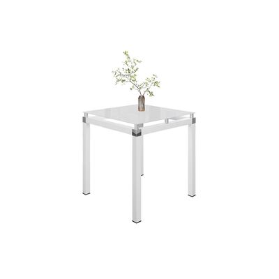 Conjunto de Mesa Harpia 4 Cadeiras Vidro Temperado Artefamol Branco