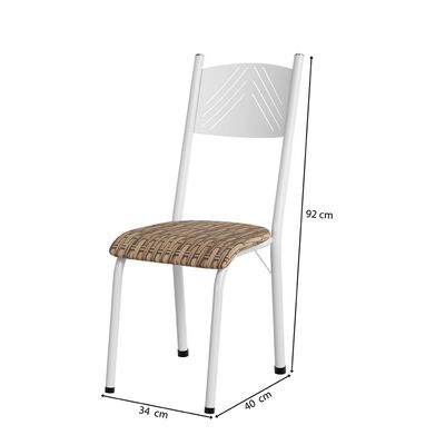 Conjunto de Mesa Harpia 4 Cadeiras Vidro Temperado Artefamol Branco