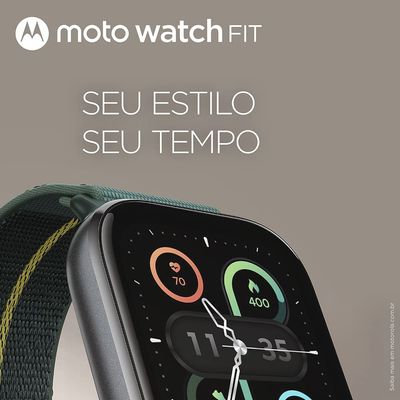Smartwatch Motorola Moto Watch Fit GPS Ativo 5ATM Bateria Durável Verde / Bivolt