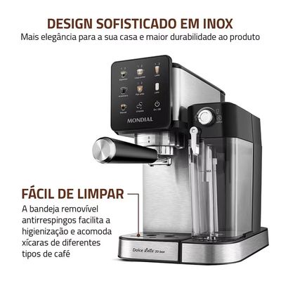 Cafeteira Expresso CCL-01 Painel Touch 20 Bar Mondial Preto / 110V