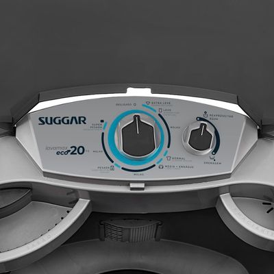 Lavadora de Roupas Semi-Automática Suggar Lavamax Eco 20 KG Prata / 110v