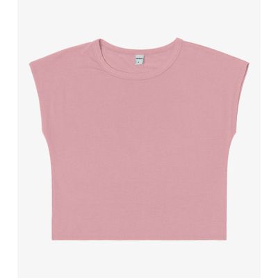 Blusa Básica Feminina Viscotorcion Rovitex Rosa P / Rosa