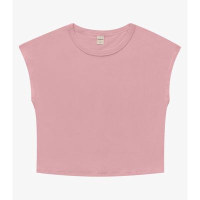 Blusa Básica Feminina Viscotorcion Rovitex Rosa P / Rosa
