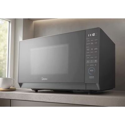Micro-ondas MHP35S MasterCook 35L 1450W Painel Touch Smart Plate Prata Espelhado Midea Prata
