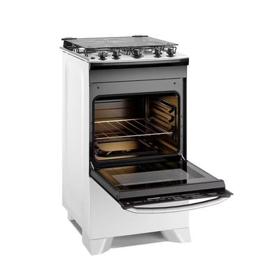 Fogão 4 Bocas FE4IW Efficient PerfectCook VaporBake Bivolt Branco Electrolux Branco / Bivolt