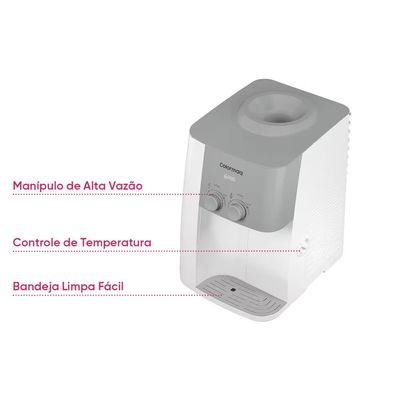 Bebedouro de água Colormaq Pro com Compressor água Natural e Gelada Branco Branco / 220V