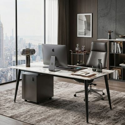 Mesa Com Tampo De Granito 120cm Sala Jantar Cozinha Branco
