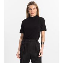 Blusa Feminina Básica em Malha Visco Rovitex Preto